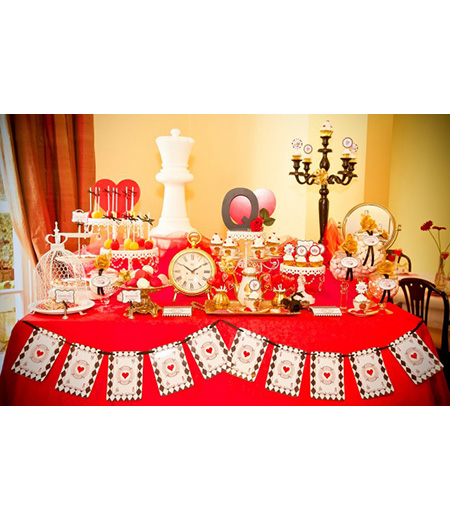 Queen of Hearts Wonderland Bridal Shower Party Printables Collection